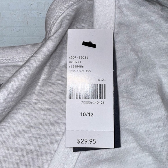 NWT LANE BRYANT V-Neck Ruched-Side Tee - 10/12 White - Picture 6 of 13